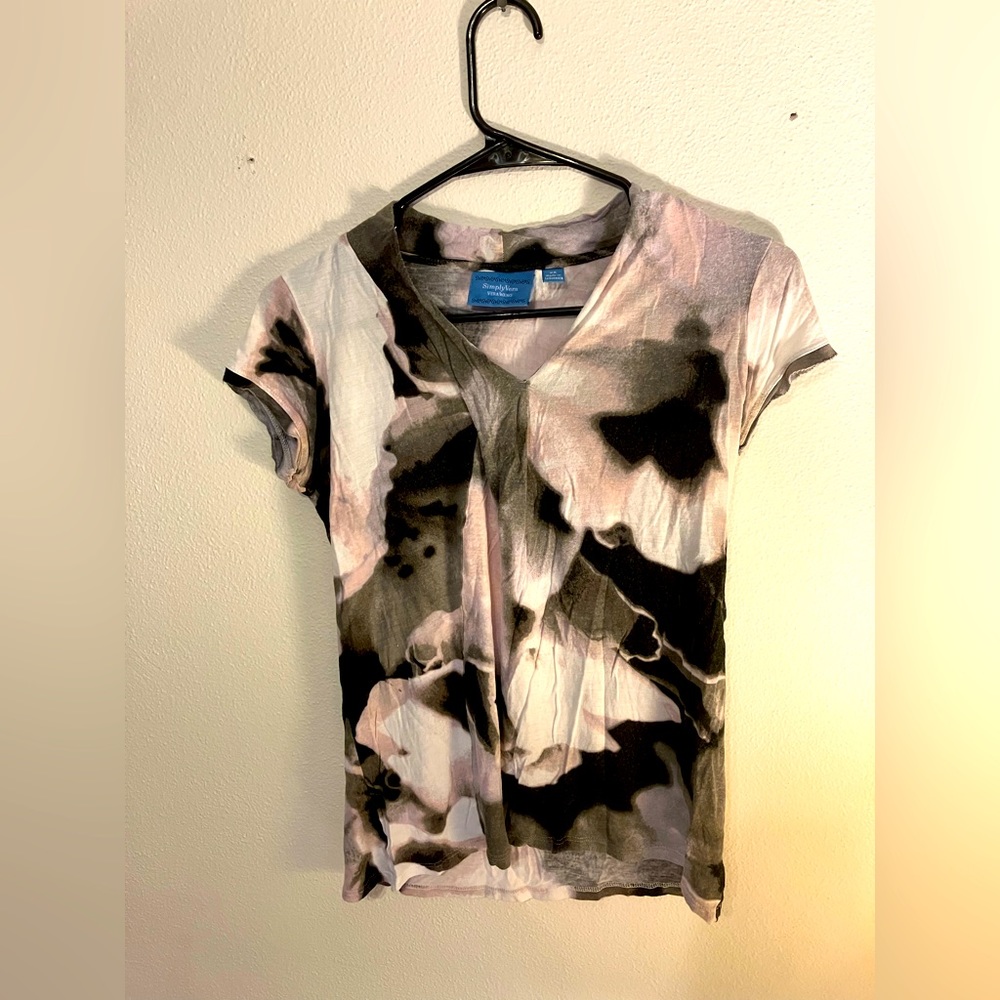 Pink, black and grey Simply Vera blouse